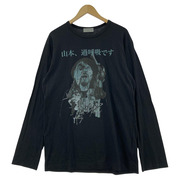 Yohji Yamamoto POUR HOMME 24ss 過呼吸プリントTee 3 ブラック
