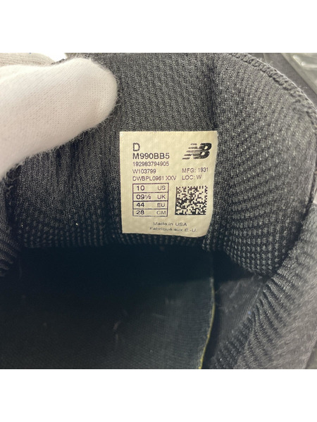 NEW BALANCE スニーカー M990 BB5 トリプルブラック 28.0