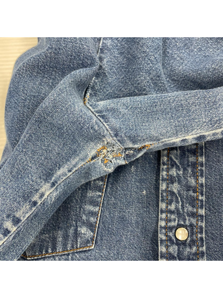 Levi's 長袖シャツ 韓国製 デニムウエスタンシャツ(M)