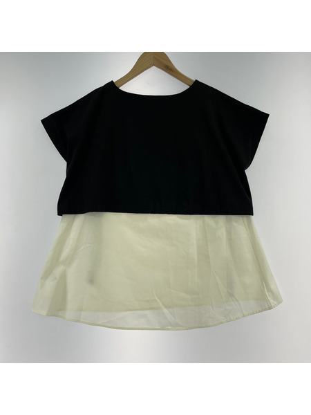 半袖Tシャツ・カットソー Jena espace merveilleux ドッキングブラウス
