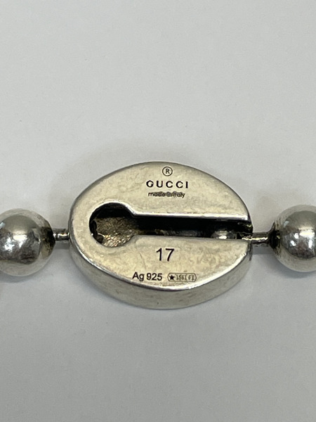 GUCCI インターロッキング ボールチェーン ブレスレット シルバー アクセサリー