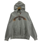 00s harley davidson sweat hoodie グレー M