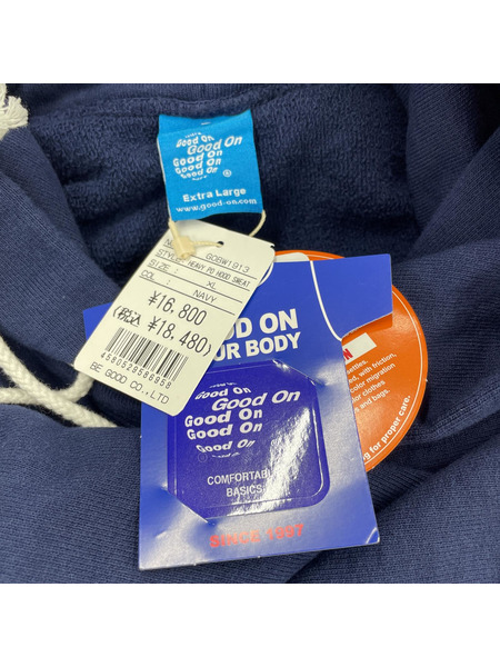 Good On パーカー ヘビーPOフードスウェット/ネイビー (XL)[値下]
