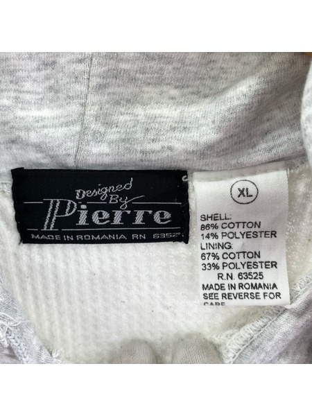 OLD・VINTAGE 80s Pierre ルーマニア製 裏サーマル ジップパーカー(XL)