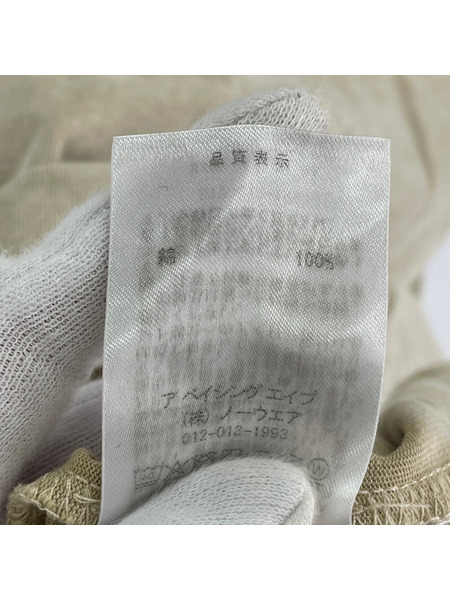 A BATHING APE 半袖Tシャツ・カットソー KIDSUPER/ガーメントダイ/TEE/ベージュ