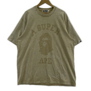 A BATHING APE 半袖Tシャツ・カットソー KIDSUPER/ガーメントダイ/TEE/ベージュ
