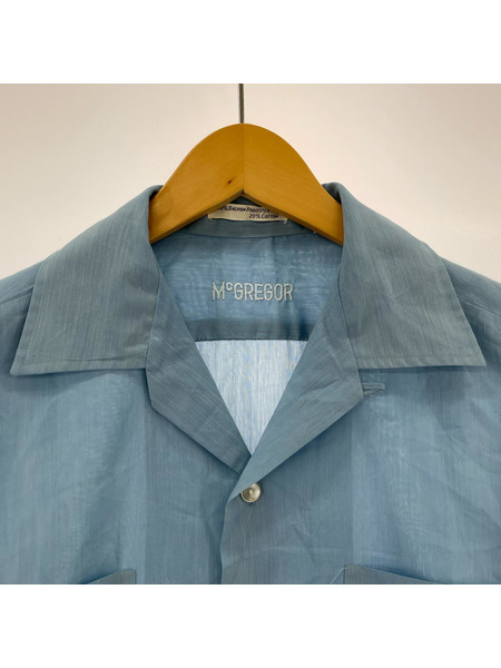 OLD・VINTAGE 長袖シャツ Poly Cotton Shirt USA製 60-70s