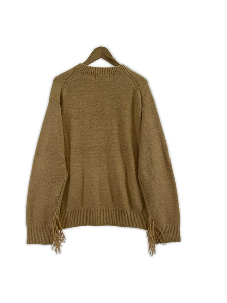 UNUSED ニット・セーター 5G fringe crewneck sweater 2