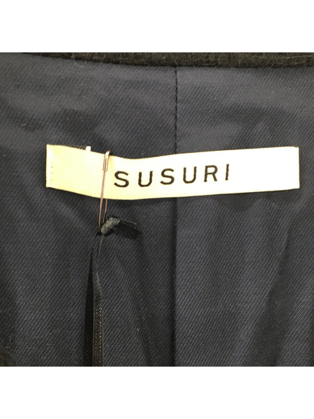 ジャケット SUSURI 23AW アルパカ ウール ブレンドトゥーループコート