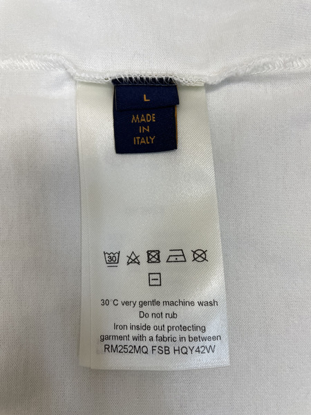 LV モノグラムグラディエントTシャツ L ホワイト RM252MQ FSV HQY42W[値下]