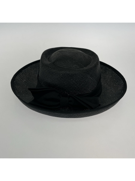 Borsalino ストローハット ブラック