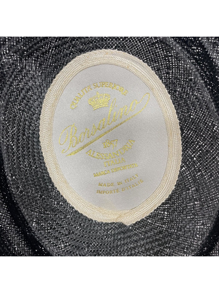 Borsalino ストローハット ブラック
