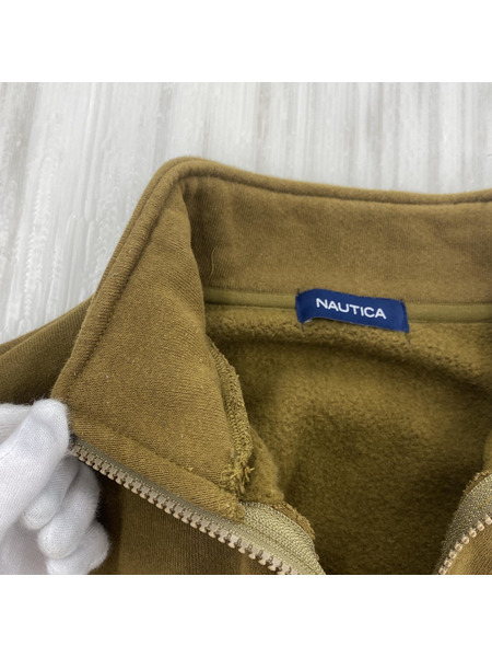 NAUTICA スウェット・トレーナー ハーフジップ 緑 (L)