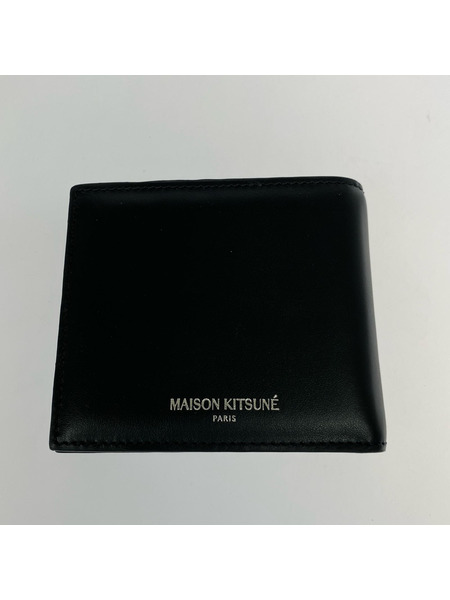 MAISON KITSUNE 二ツ折リ フォックスヘッド コンパクトウォレット ブラック