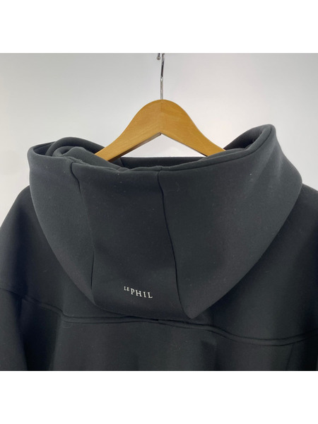 パーカー LE PHIL SPORTS テックダンボールジャージフーディ 黒