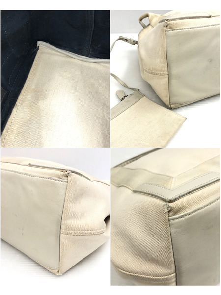 BALENCIAGA キャンバス ハンドバッグ アイボリー 535269 ※状態考慮
