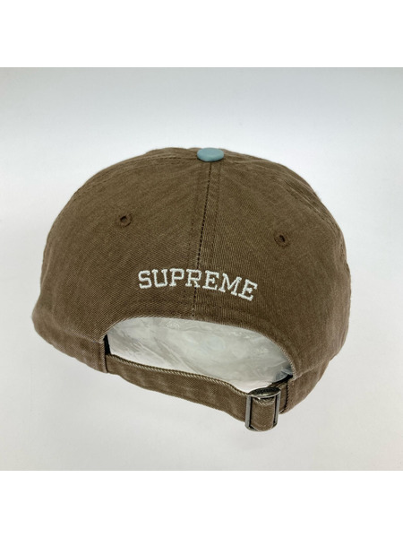 Supreme キャップ 25FW S Logo Cap 6 Panel ブラウン×ブルー