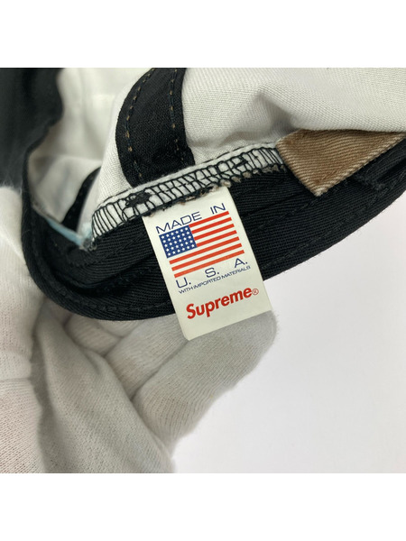 Supreme キャップ 25FW S Logo Cap 6 Panel ブラウン×ブルー