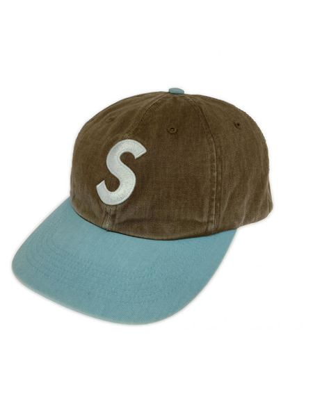 Supreme キャップ 25FW S Logo Cap 6 Panel ブラウン×ブルー