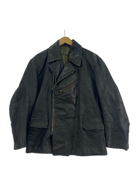 OLD・VINTAGE レザージャケット 60'S ユーロ レザー カーコート 黒
