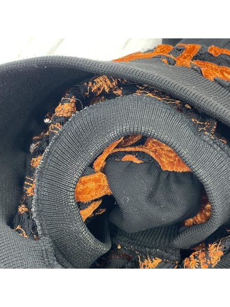 AMERI LACE DOCKING SWEAT デザインカットソー F ブラック×ブラウン[値下]
