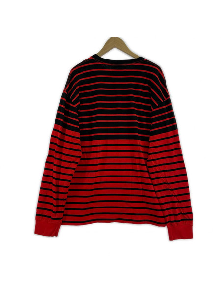 UNUSED 長袖Tシャツ・カットソー 21AW LS Border Tee 3 レッド