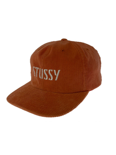 STUSSY キャップ コーデュロイ オレンジ