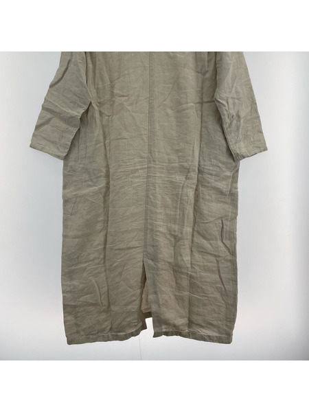evam eva linen one-piece E233T065　グレージュ
