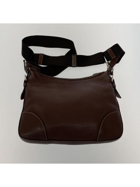 PRADA オールレザー ショルダーバッグ 茶[値下]