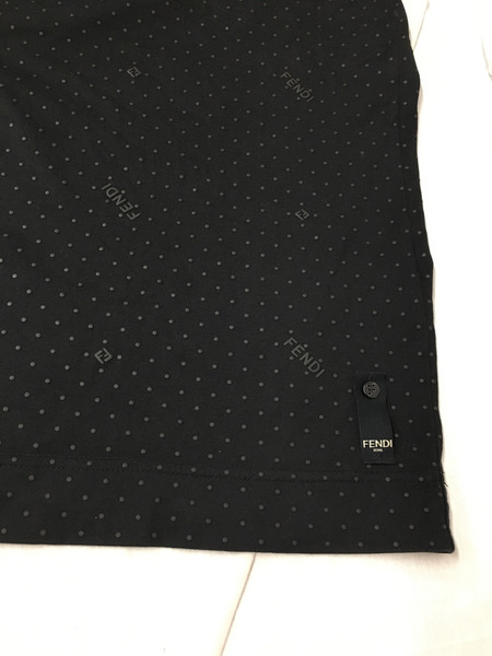 FENDI ドットTシャツ (XXL) FY0936 AH0J ブラック