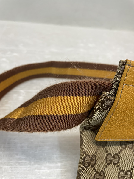GUCCI GGキャンバス ウエストバッグ イエロー 28566 002122