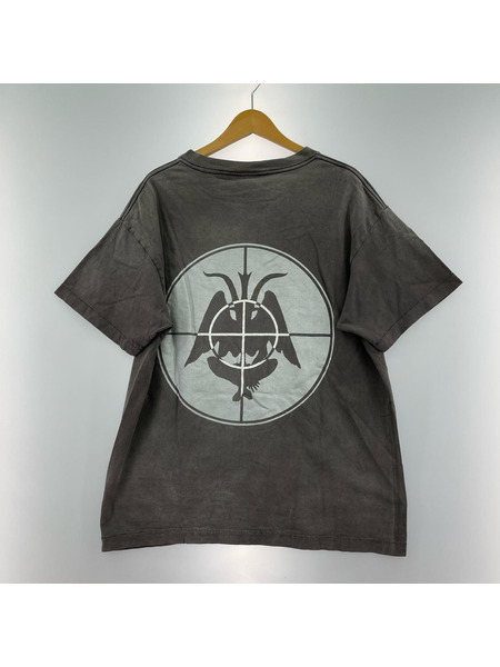 SAINT MICHAEL T-SHIRT FOCUS プリントTee L フェードブラック