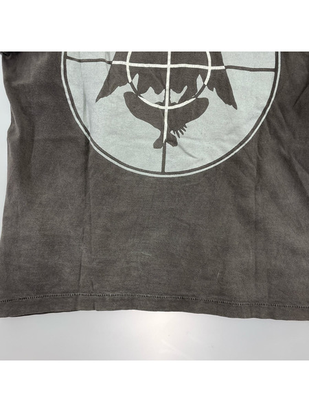 SAINT MICHAEL T-SHIRT FOCUS プリントTee L フェードブラック