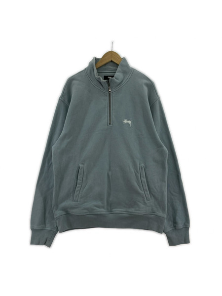 STUSSY スウェット・トレーナー Stock Logo Mock Neck Sweat BLU L[値下]