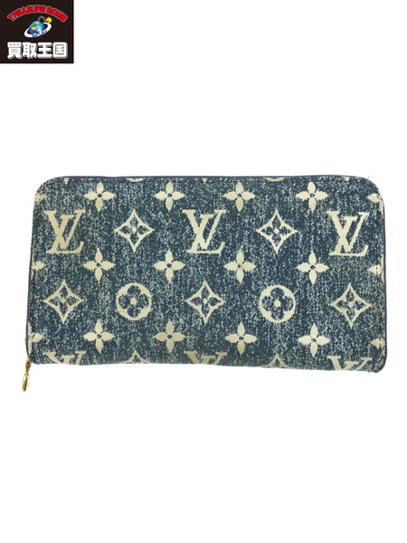 LV モノグラムジャガードデニム ジッピーウォレット M81226[値下