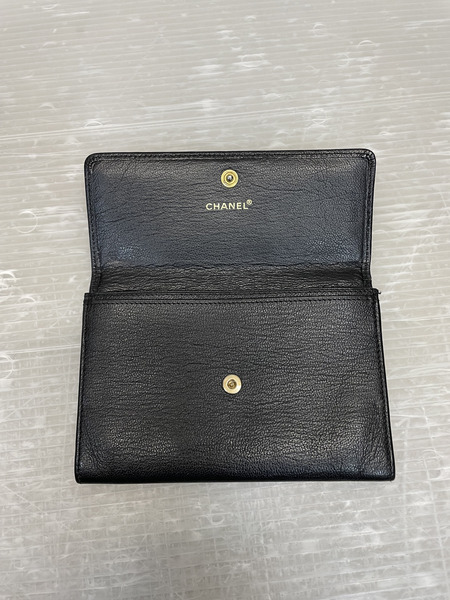 CHANEL ココマーク 1スナップ コンパクトウォレット ブラック