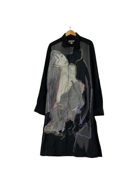 Yohji Yamamoto POUR HOMME LADY PRINTED BLOUSE 2 HO-B39-809[値下]