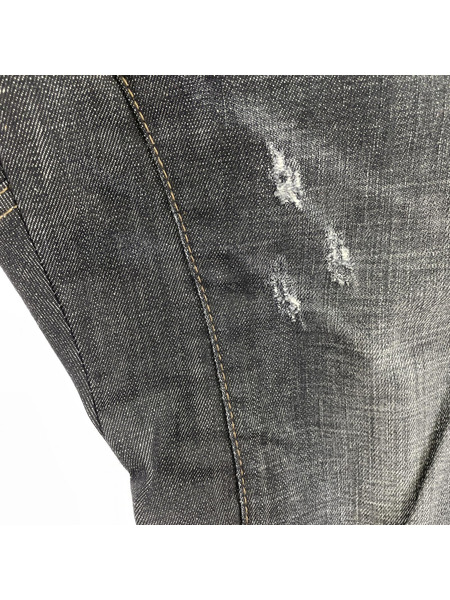 DSQUARED2 Tidy Biker Jean 加工デニムパンツ 48 ブラック