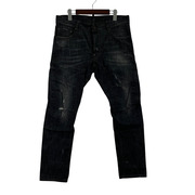 DSQUARED2 Tidy Biker Jean 加工デニムパンツ 48 ブラック