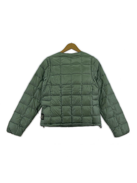 TAION ダウンジャケット クルーネックインナーダウンセット オリーブ (M)