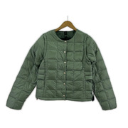 TAION ダウンジャケット クルーネックインナーダウンセット オリーブ (M)