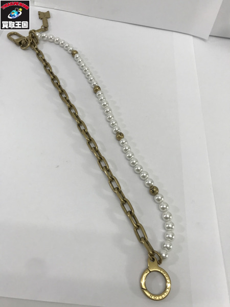 LV チェーンベルト パール バッグチャーム