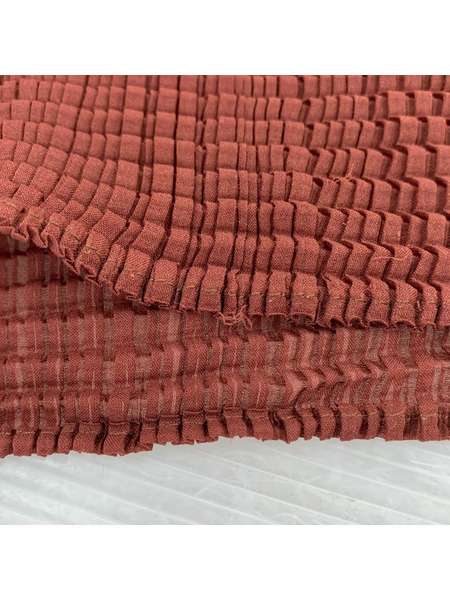 ISSEY MIYAKE 3D STEAM STRETCH ポップコーンニット M 茶 IM84-FJ507