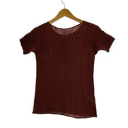 ISSEY MIYAKE 3D STEAM STRETCH ポップコーンニット M 茶 IM84-FJ507