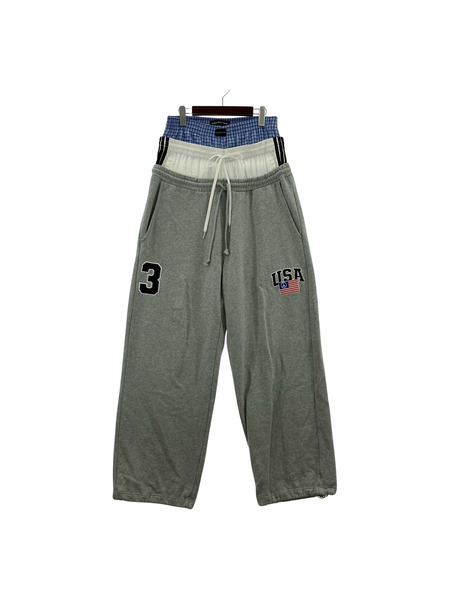 パンツ project gr 3 LAYERED SWEAT PANTS グレー 1
