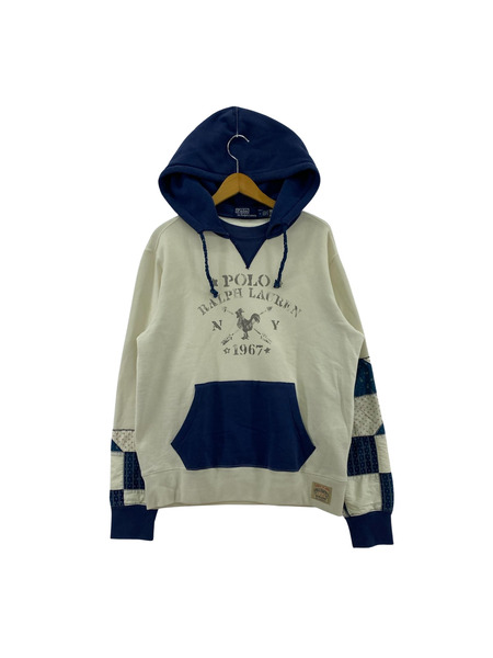 POLO RALPH LAUREN パーカー パッチワーク/ホワイト