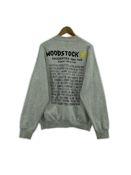スウェット・トレーナー 90S WOOD STOCK94 WHT L