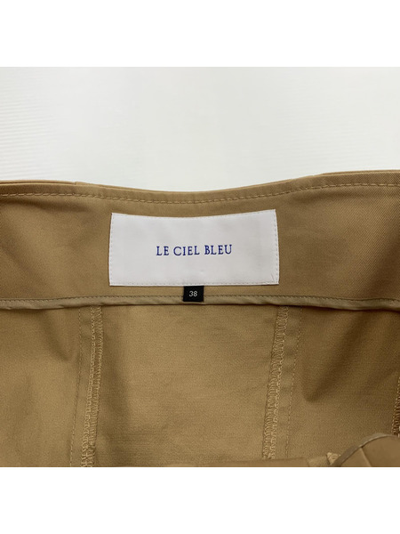 LE CIEL BLEU ノースリーブワンピース 38 ベージュ