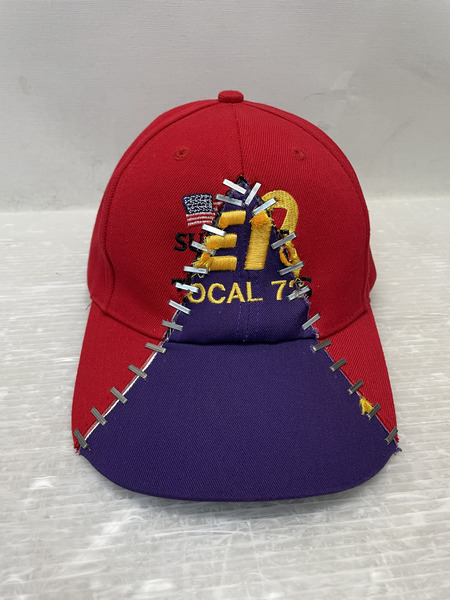 KOZABURO PRM CAP SINGLE LINE デザインキャップ レッド×パープル