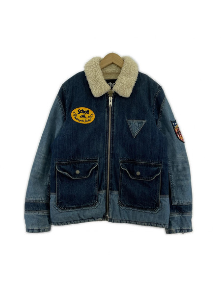 schott ジャケット デニム ボアジャケット